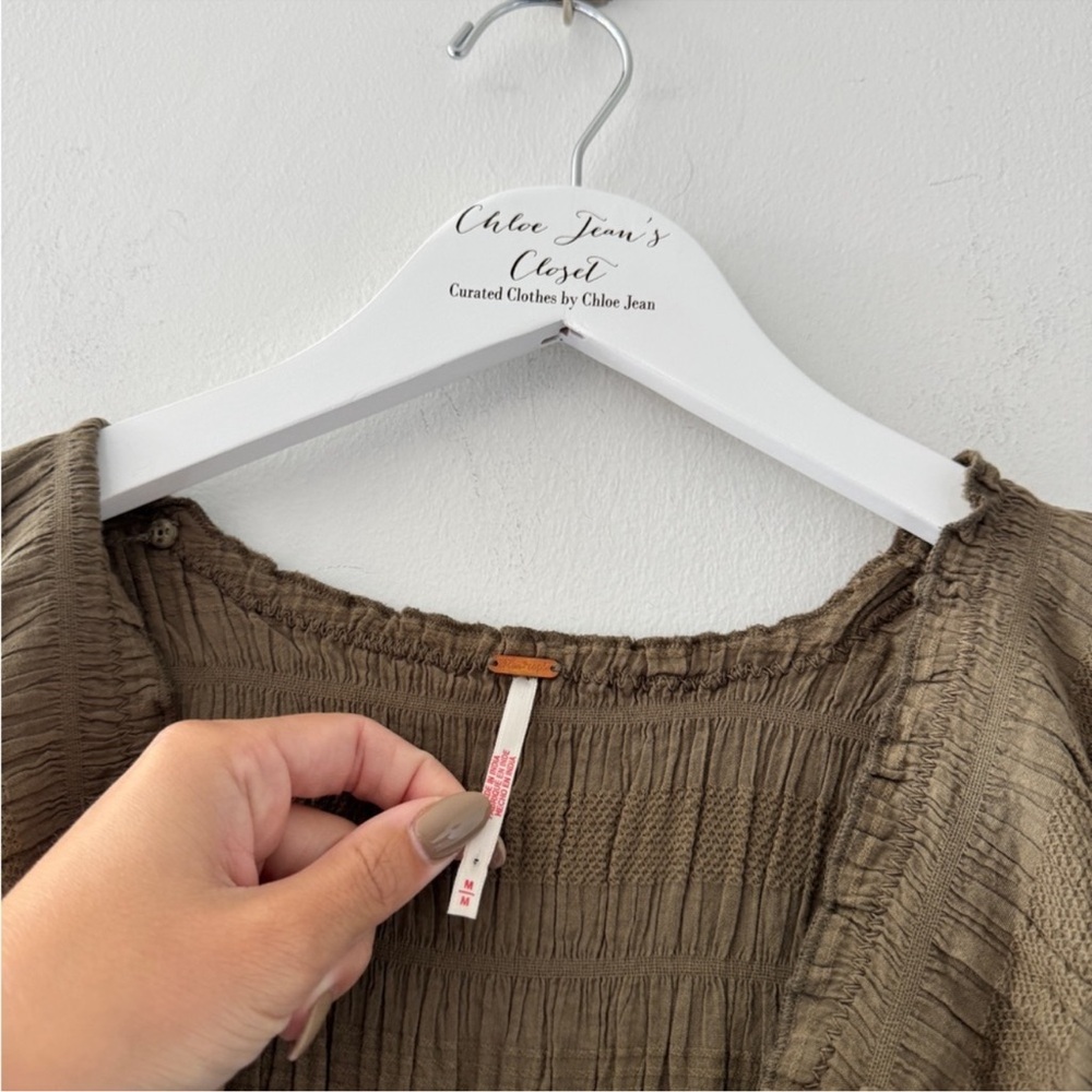 FREE PEOPLE Desert Dazed Khaki Dress M - Picture 5 of 6
